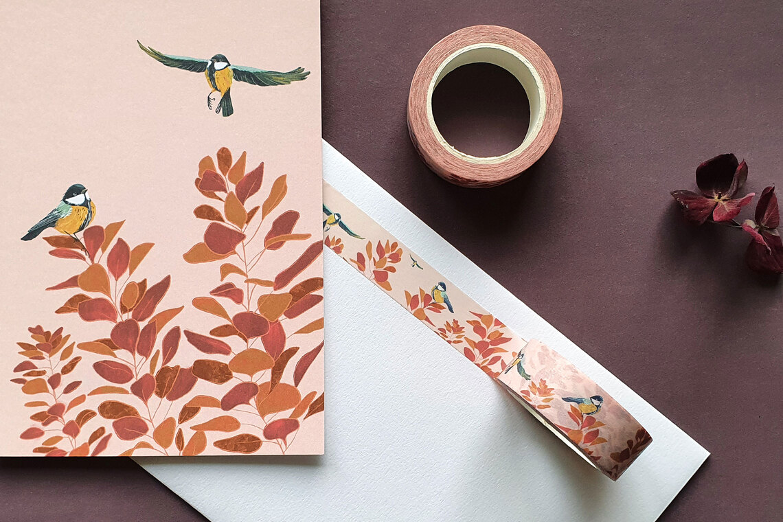 Washi Tape Kohlmeise