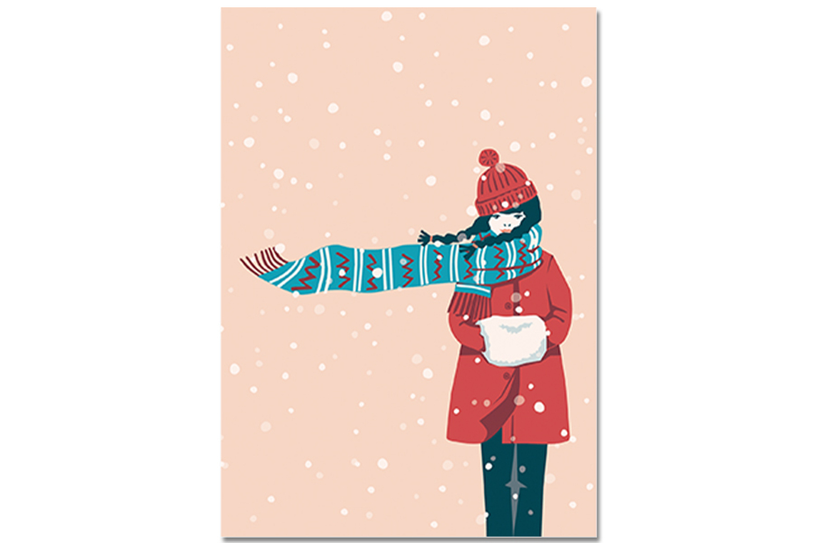 Postkarte Kuscheliger Wintertag